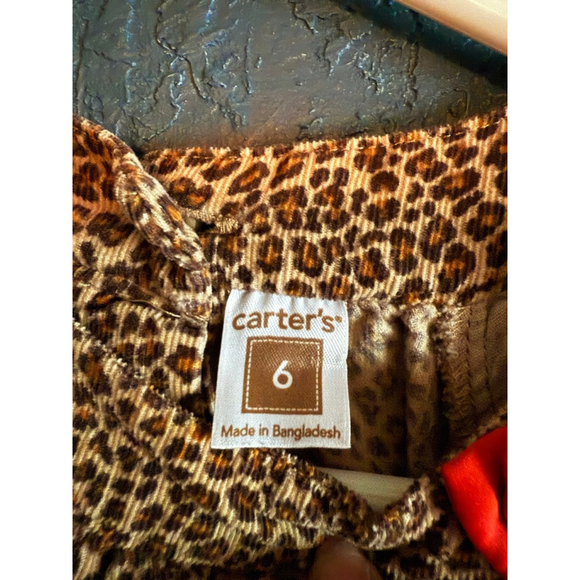 CARTER’S Corduroy Leopard Animal Print Dress Girls - Picture 3 of 5
